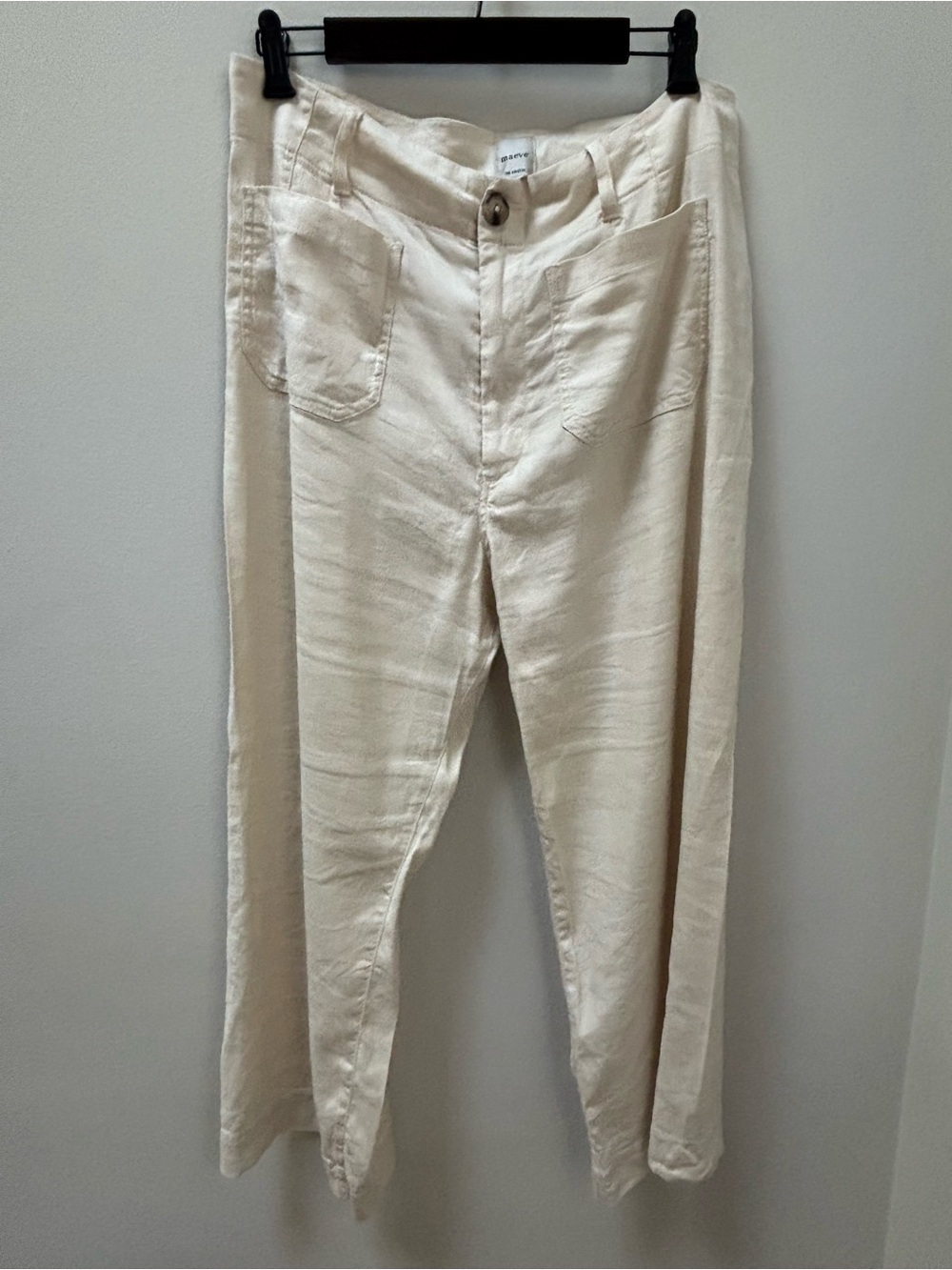 Anthropologie Colette Casual Cotton-Linen Blend Pants